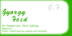 gyorgy heid business card